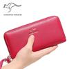 KANGAROO KINGDOM женский кошелек из натуральной кожи, длинный женский клатч, кошелек на молнии, держатель для карт
