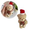Christmas Bear Ornament Cute Holiday Decor Christmas Tree Pendant Fine Craftsmanship Adjustable Pose Bear Charm for Kids