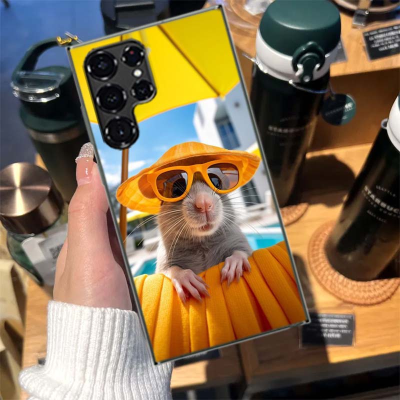 Cute Hamster Cases Phone Case for Samsung Galaxy S26 Ultra S25 Edge S24 S23 FE S21 Plus S20 S22 S10 Cover TPU Capa Shell Shockpr