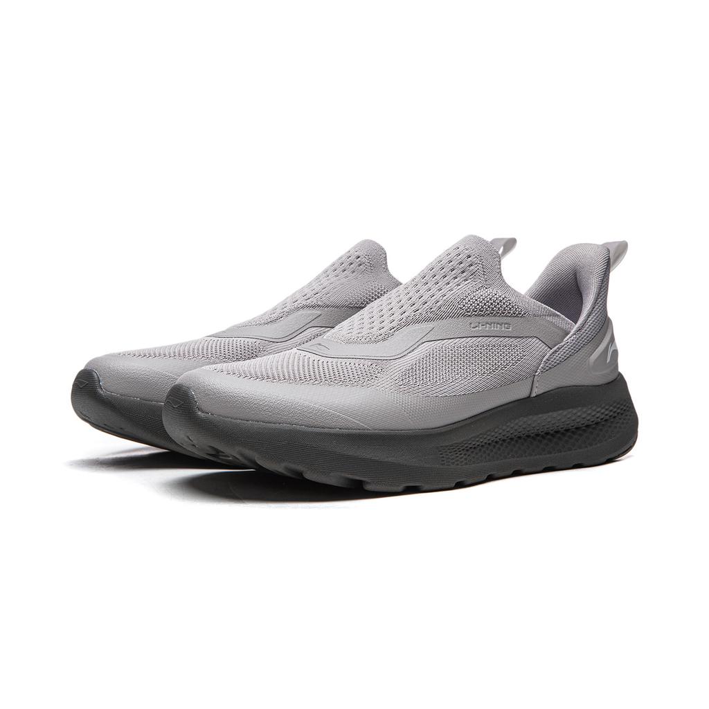 Li Ning Cloud Yi Слипоны Амортизация Нескользящие Низкие Повседневная Обувь Мужская Ультра Серый AGLW055-1