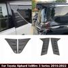 Для Toyota Alphard Vellfire 30 серии 2016- ABS карбон Автомобильные аксессуары для экстерьера Накладки на стойки B C Заднее боковое стекло