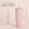 1200ml Double Wall Vacuum Insulated Travel Tumbler With Leakproof Foldable Straw Lid Car Office Outdoor