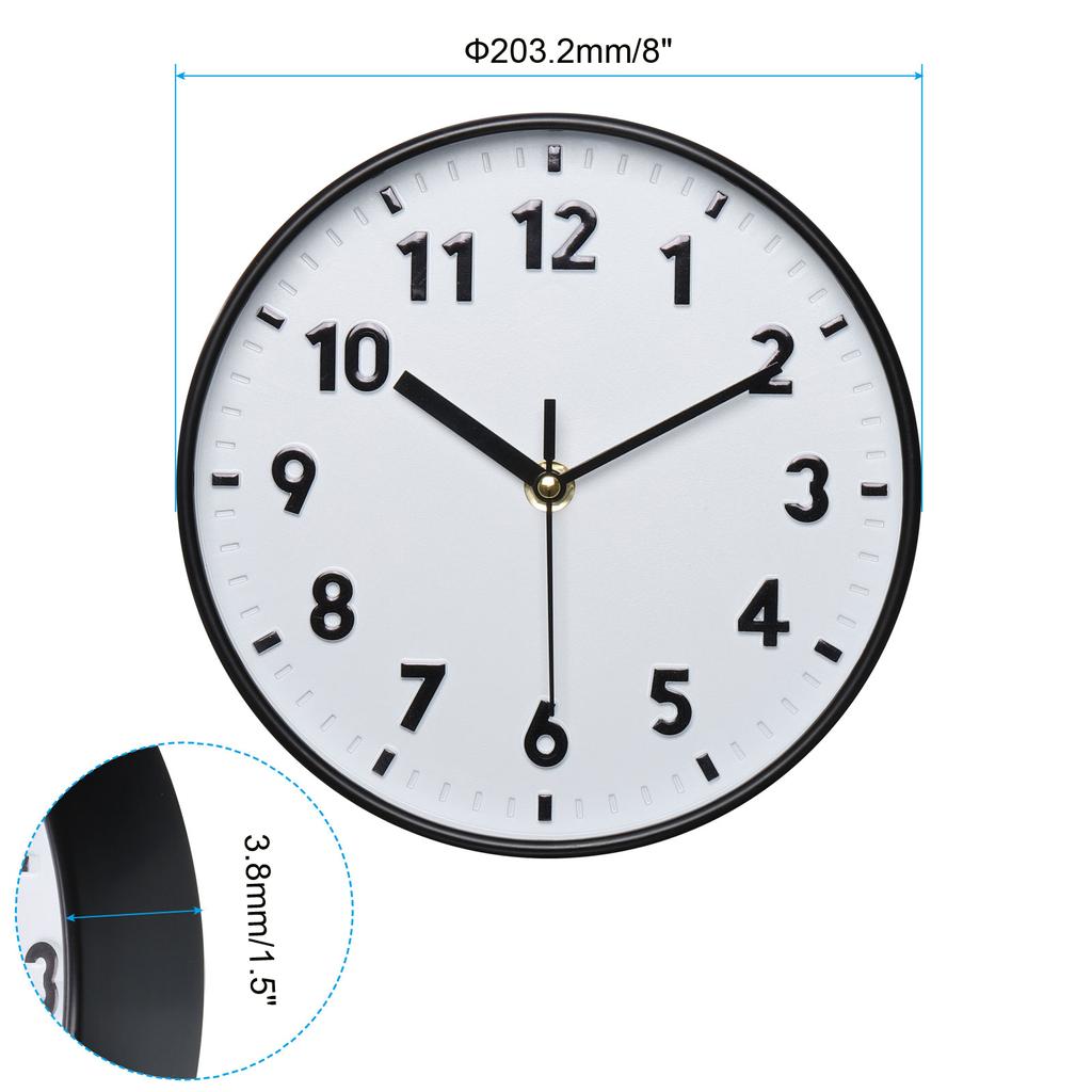 8-дюймовые 3D настенные часы с цифрами, кварцевые, бесшумные, не тикающие, круглые настенные часы для гостиной, спальни, офиса, декора