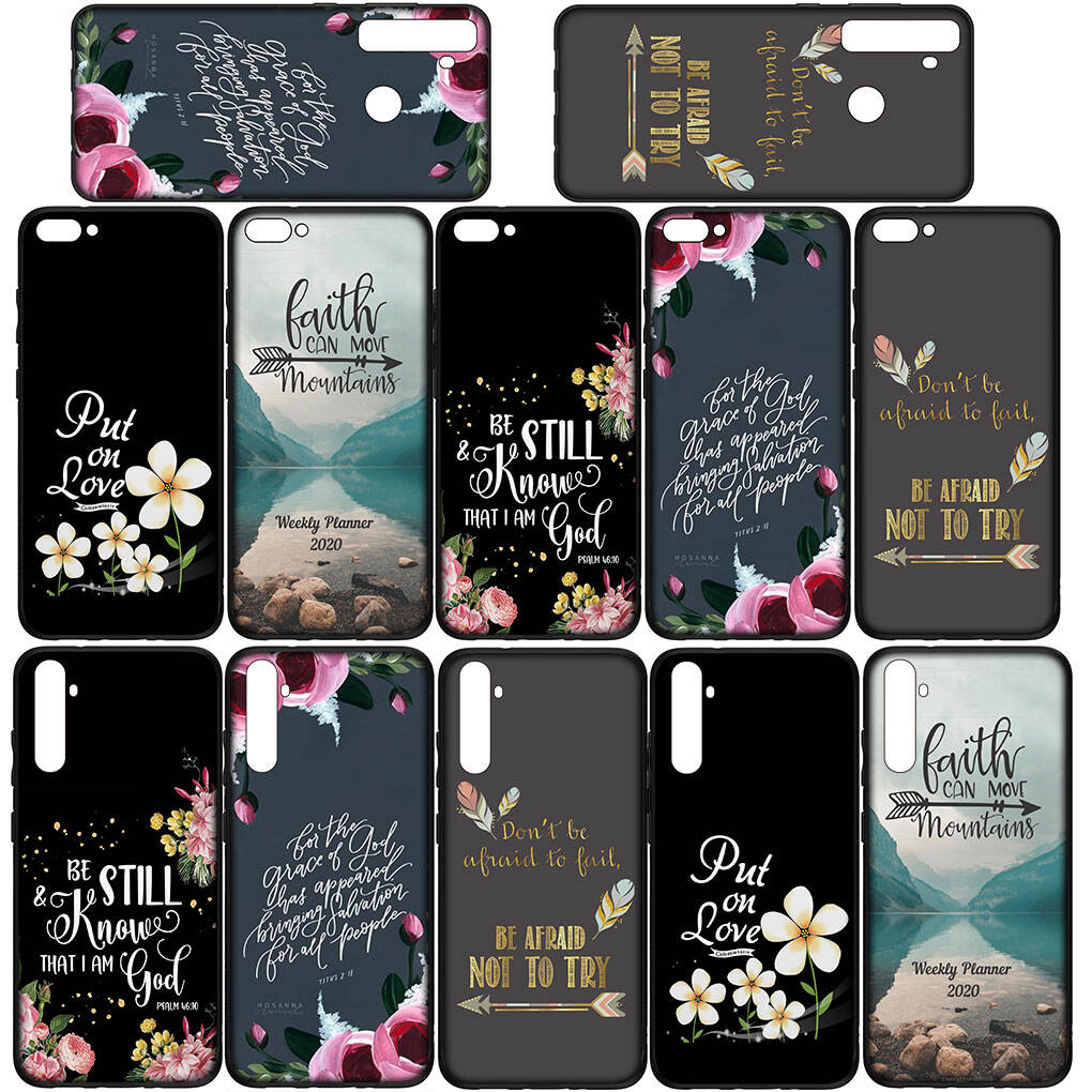 for Samsung Galaxy S25 S24 S23 iPhone 17 16 15 Xiaomi Redmi Note 14 13 12 11 Pro Max XR Phone Case Bible Verse Faith Christian Jehovah God OPPO Huawei