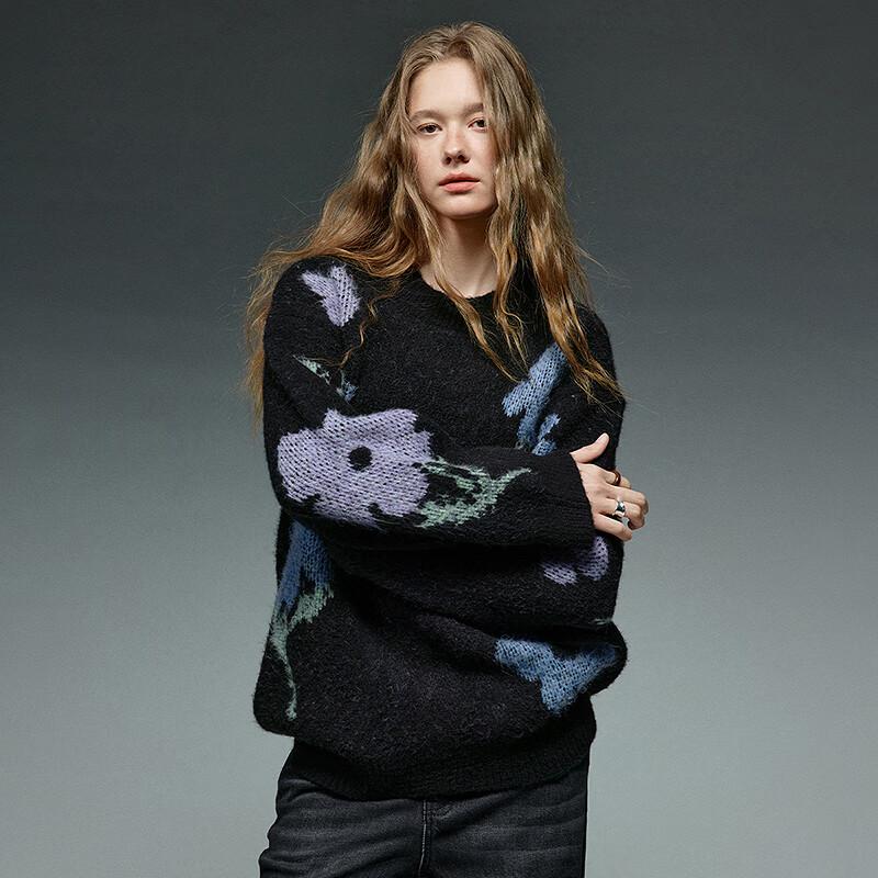 Плюшевый жаккардовый трикотажный свитер Chuyu Liberté для женщин