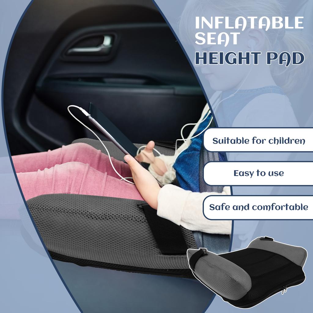 Inflatable Booster Car Seat PVC Inflatable Seat Cushion Portable Travel Seat Cushion With Storage Bag Narrow Backless Kid Seat