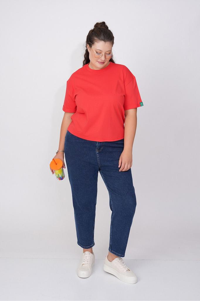 Women's Style Big Size T-Shirt Short Basic Cotton T-Shirt