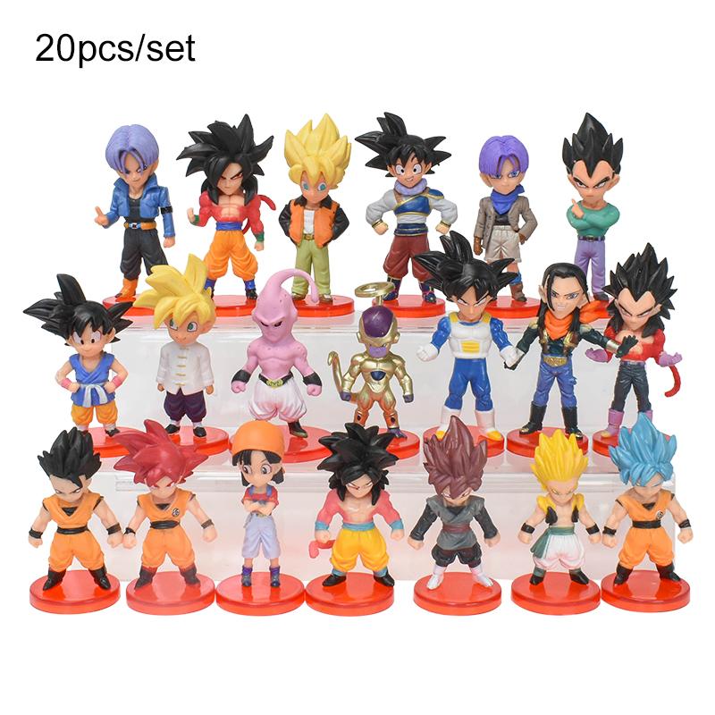 Фигурка Аниме Dragon Ball Z Супер Сайян Сон Гоку Сон Гохан Веджета Броли Пикколо Маджин Буу Набор Фигурок Действия Модель Подарки Игрушка