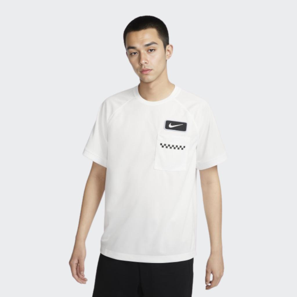 Nike Сплошная цветная футболка с круглым вырезом и коротким рукавом, мужские топы, белые DX8635-121