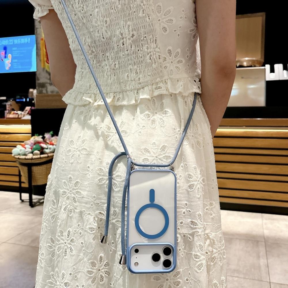 Чехол-ремешок для iPhone 17 16 15 14 13 12 11 Pro Max Plus Для Magsafe Сумка-чехол через плечо Амортизирующий Магнитная Беспроводная Зарядка Чехол