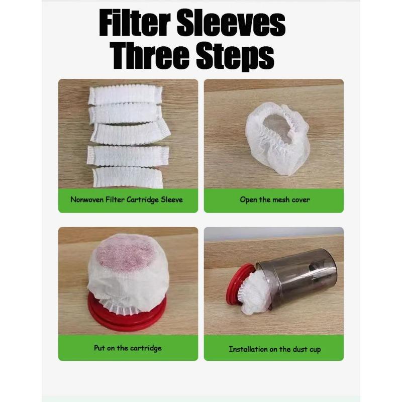 20/50/100Pcs Disposable Home Vacuum Cleaner Filter Mesh Durable Mesh Net Dust Collection Filter Cover Accessory For Vacuum Cleaner