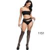 High-End Sexy Lingerie Fishnet Stockings with Non-Slip Garter, Nurse & Stewardess Style