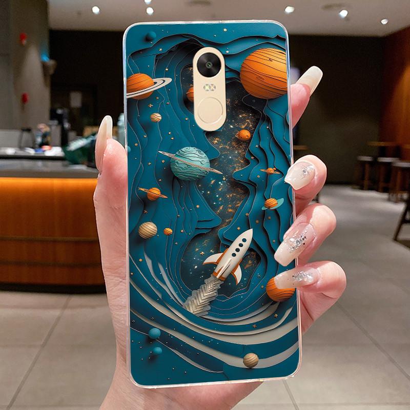 For Xiaomi Redmi Note 4 Case Clear Luxury Butterfly Flower Soft TPU Silicone Phone Cover For Redmi Note 4X Transparent Case