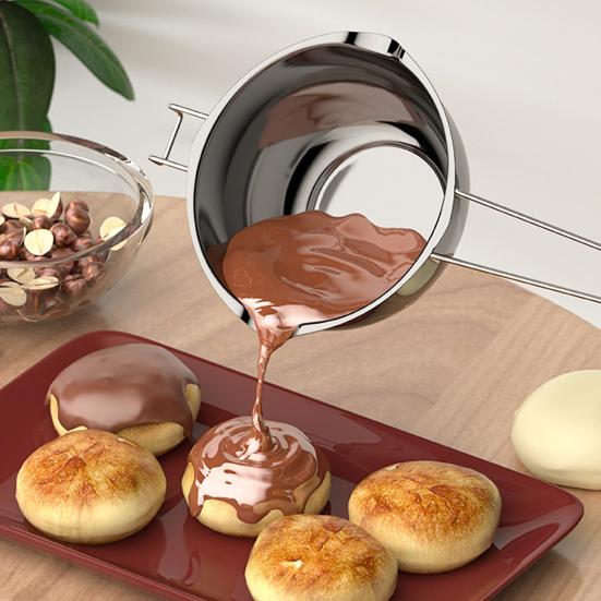 Нержавеющая стальная плавильная кастрюля для воскового мыла, шоколада, 400/600 мл, котел для плавления воска, самодельный гаджет для изготовления свечей и выпечки