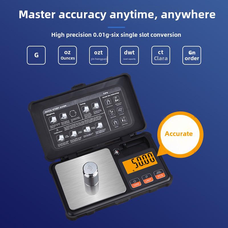 Портативные мини-ювелирные весы с точностью 0,01 г для выпечки и медицины
