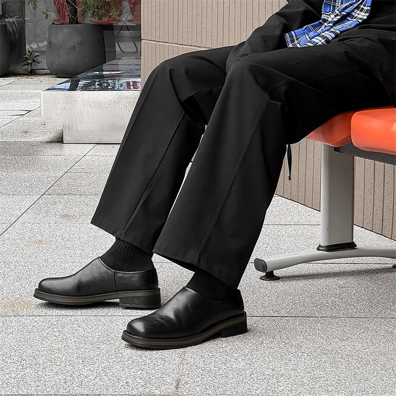 Мужская кожаная обувь Модный стиль с толстой подошвой и увеличением роста для вечеринок и делового офиса Модная молодежная обувь Классическая