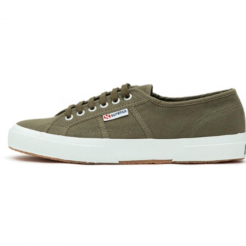 Superga 2750 Стираный хлопок Зеленый Шервуд S8125cwakr