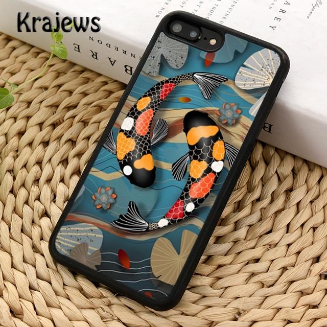 Krajews Japanese Koi Fish Soft Phone Case Cover For IPhone 18 17 Air 16 15 14 plus 11 12 13 pro max Plus coque Fundas