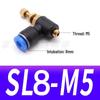 Pneumatic Connector SL8-02, Throttle Valve SL6-01, Speed Control Valve SL4-M5, Air Hose SL10-03, SL12-04