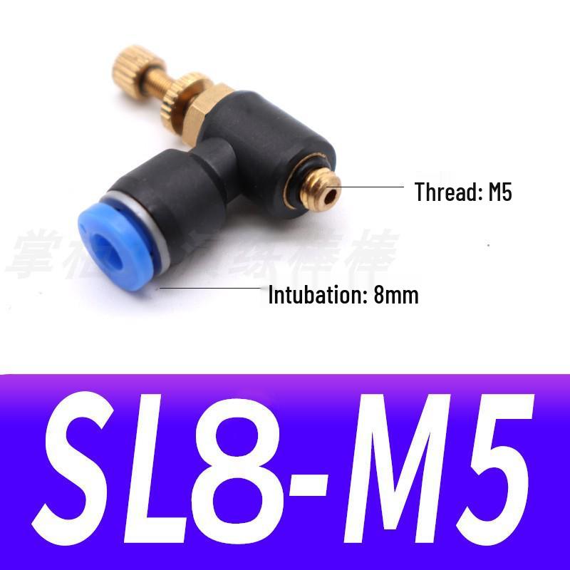Pneumatic Connector SL8-02, Throttle Valve SL6-01, Speed Control Valve SL4-M5, Air Hose SL10-03, SL12-04