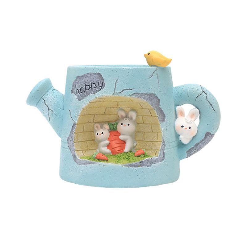 Creative Flower Pot Resin Succulent Pot Planter Home Decor Garden Decoration Desktop Ornaments Bonsai Plant Pot