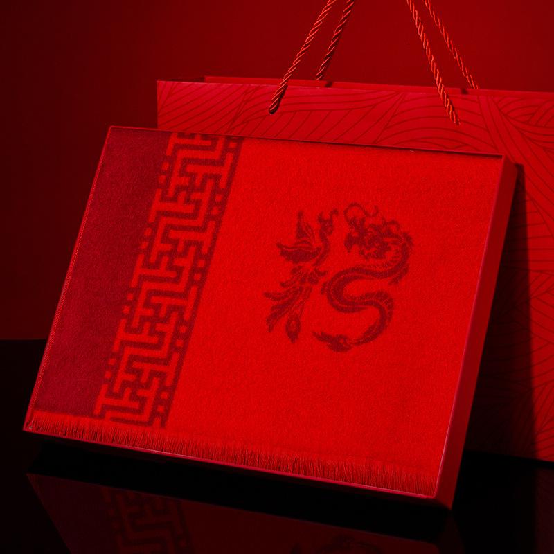 People Red Scarf Old Man Ma Benming 2025 Dad Mom Grandparents Male Female Winter