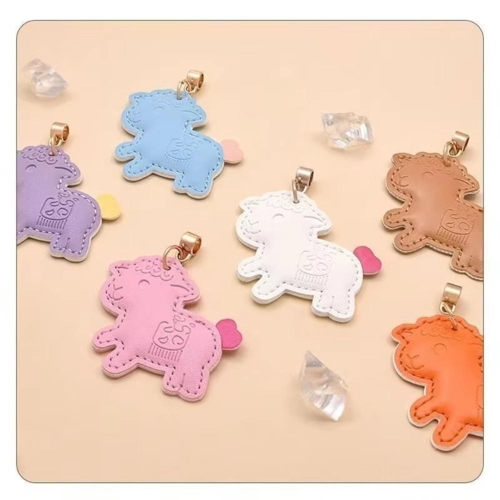 PU Leather Goat Keychain Handmade Animal Keychain Sheep keychain Zodiac Year of the Sheep Gift