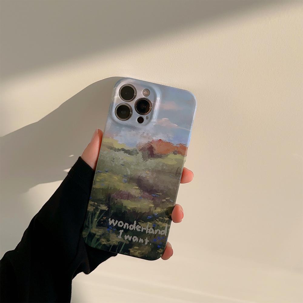 Чехол в стиле масляной живописи для iPhone 13 iPhone 15 iPhone 16 Pro Max