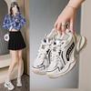 Ins Korean Version of New Dad Shoes Women's 2025 Autumn Student Sports Running Shoes Casual Platform Heightening Shoes G222