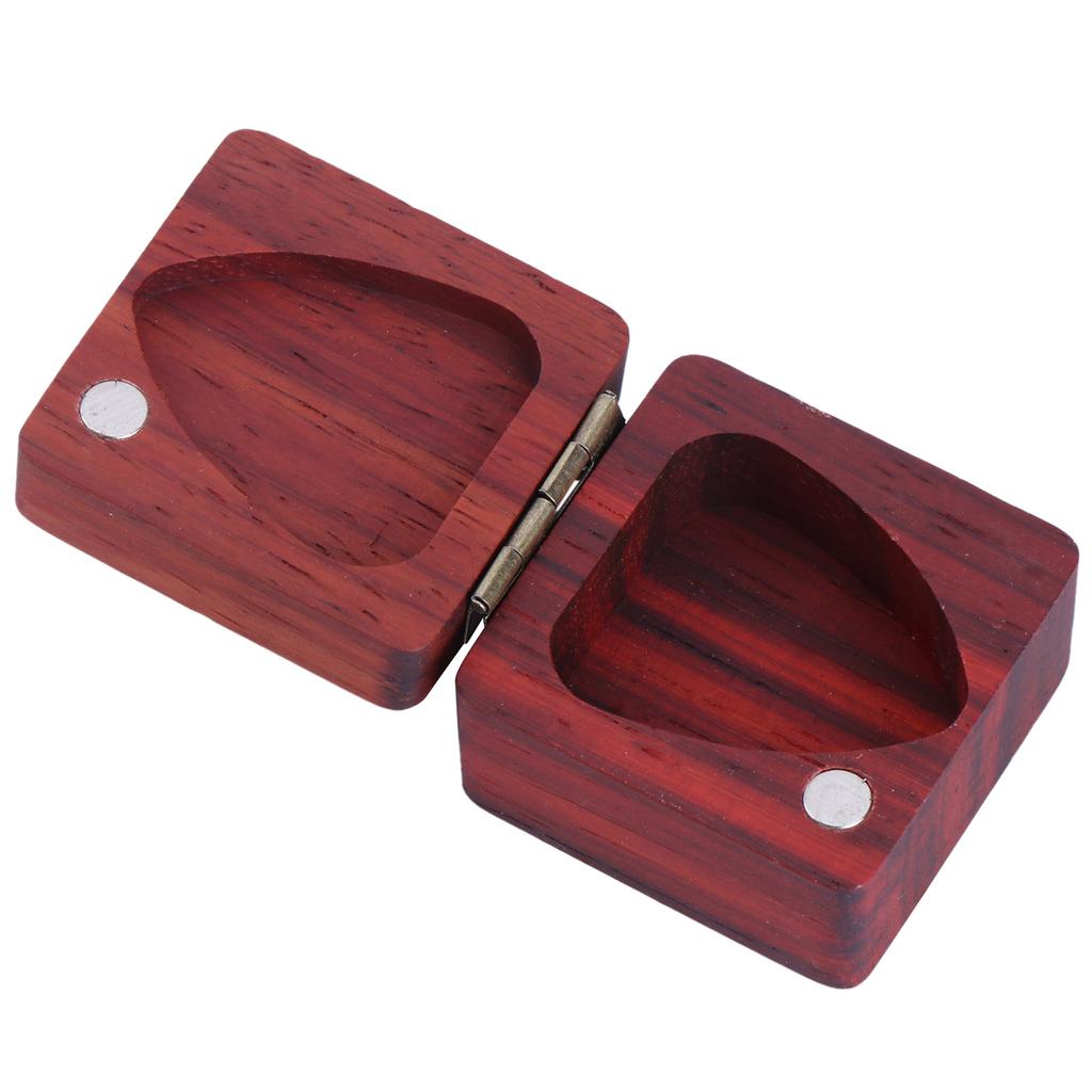 Wooden Guitar Pick Box Lightweight Small Square Pick Box Storage Cases Organizer Musical Instrument Accessory