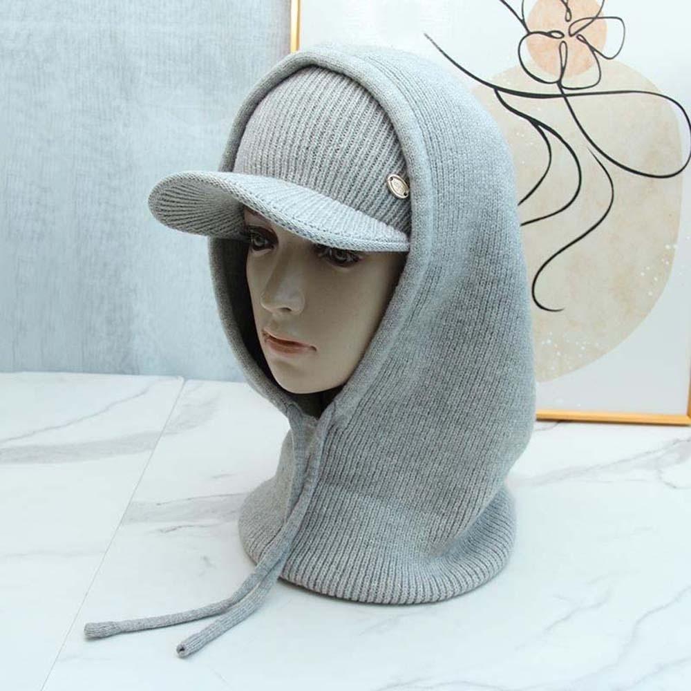 Soft Knit Balaclava Hat Thickened Thermal Scarf Cap Hooded Neck Warmer Cycling
