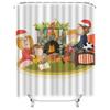 TU Christmas Family Decor Festive Holiday Shower Curtain Winter Cozy Home Decor Farmhouse Style Bathroom Set Christmas Gift Idea