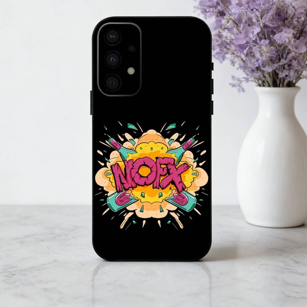 Панк-чехол для телефона N-Nofx-X для Samsung Galaxy A73, A72, A71, A70, A53, A52, A51, Другие, Мягкая черная крышка