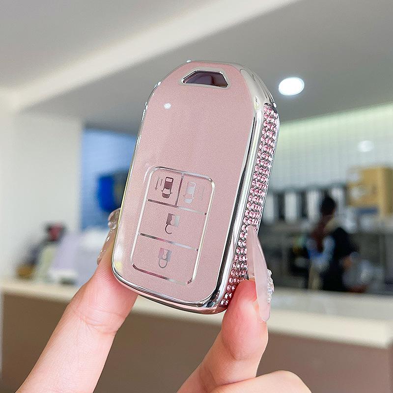 Premium Women's Car Key Case for Honda Accord, Civic, CR-V, Fit, Odyssey, Vezel, Lingpai, and XR-V