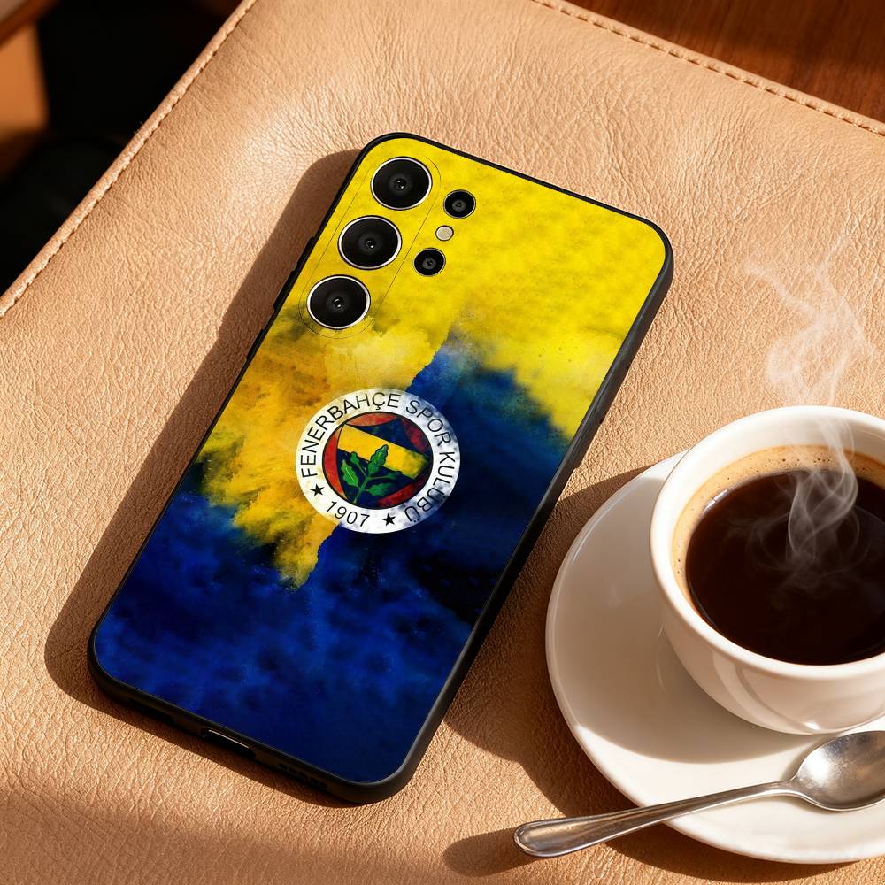 Чехол для телефона T-Turkey Fenerbahce-E для Samsung S26, S25, 24, 23, 22, 30, 21, 10, 9, Ultra, Plus, Lite, FE Мягкий черный чехол