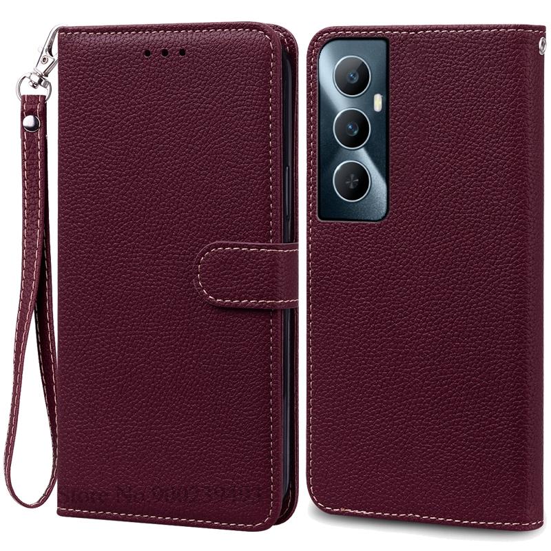 Для Realme C65 Чехол Мягкий Силиконовый Кошелек Кожаный Чехол Для Realme C65 Чехол Флип-Книжка Чехол Телефон Чехол Fundas Shell