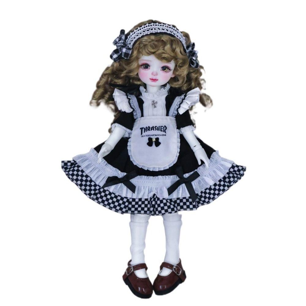 Retro 30cm Doll Clothes Cute Dress Pajamas Trendy Girl Toy Gift (Only Sell clothes)
