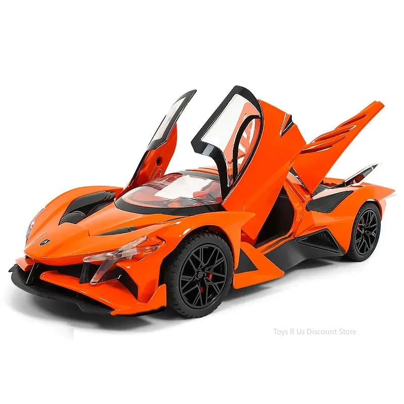 1:24 Сенна EVO Спортивные Автомобили Игрушечная Модель Сплав Литье под Давлением Двери Открываются Суперкар Амортизация Миниатюрные Суперкары Настольное Украшение