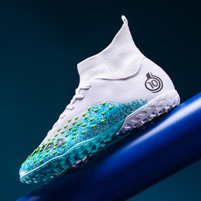 Мужские/женские футбольные бутсы 33-46, высокие носки с короткими ногтями Make Capital, детские футбольные кроссовки для улицы для мальчиков