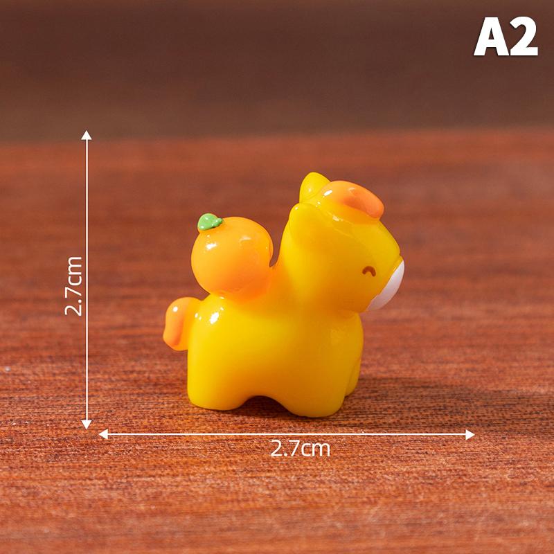 Hot Sale 2026 New Year Figurines Miniatures Cartoon Lucky Horse Micro Landscape Ornaments Home Desk Decorations Room Decor Gift