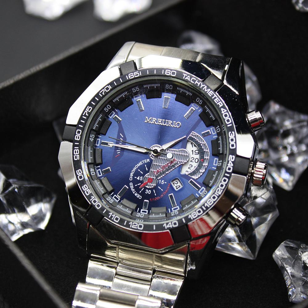 Набор из 3 предметов, деловые золотые цифровые простые студенческие мужские часы с браслетами из нержавеющей стали, в комплекте коробка для подарка однокласснику