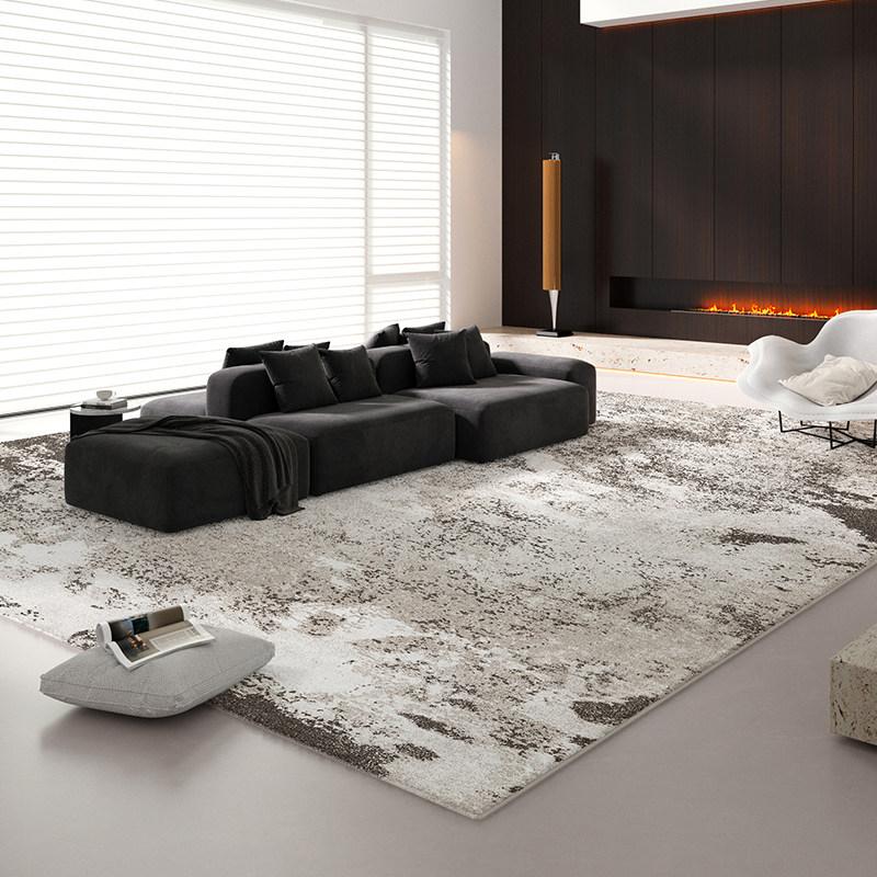 Minimalist Carpets for Living Room Light Luxury Bedroom Decor Carpet Gray Art Large Area Rug Fluffy Soft Home Plush Floor Mat