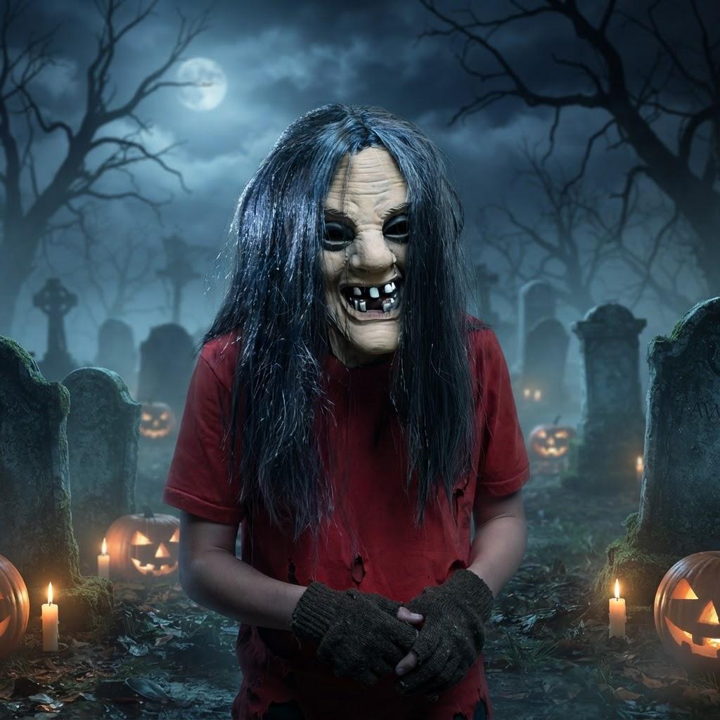 Halloween Latex Full Face Horror Mask Zombie Teeth Design Scary & Funny Party Decoration
