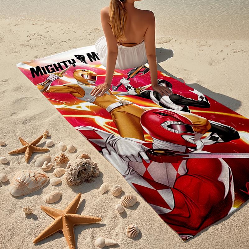 Ultra-Soft Beach Towel with Mighty Morphin Theme,Ideal for Pool - Camping, Diving - Perfect Travel Essential, Vibrant Beach Towel.