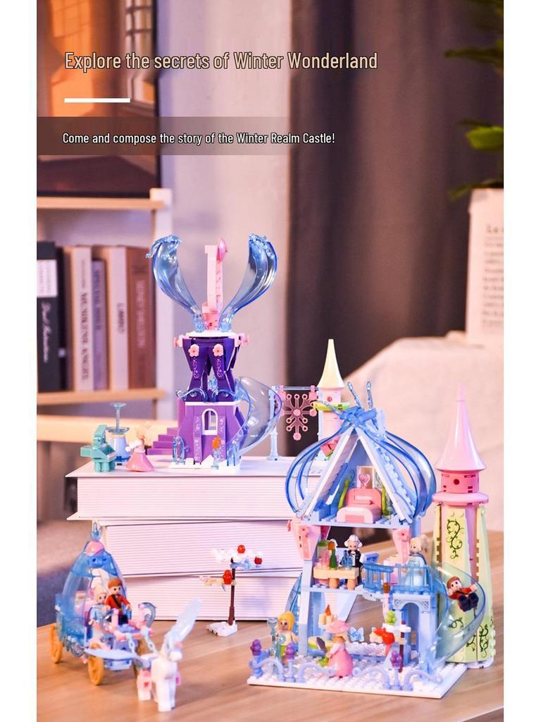 Little Ruban Winter Wonderland Ice & Snow Fairy Tale Castle Carriage Building Blocks