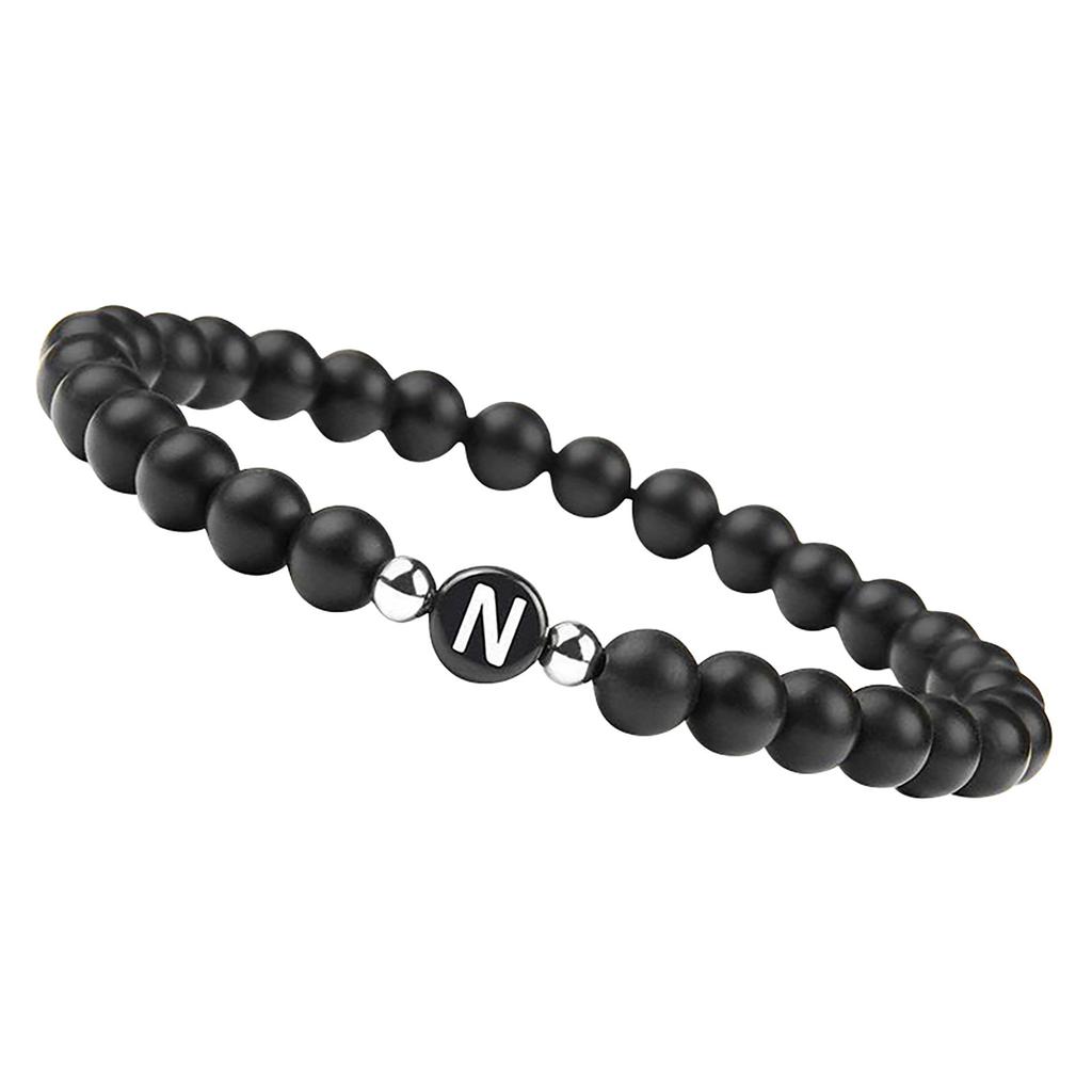 Любители писем из бисера Браслет из веревки из натурального матового агата Браслет с буквами