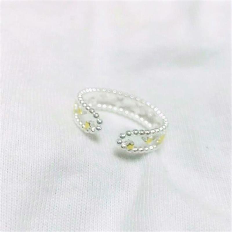 Latest Arrival Stylish Stylish Double Layer Five Pointed Star Sterling Silver Color Jewelry Fine Galaxy Personality Opening Rings R243Fashion