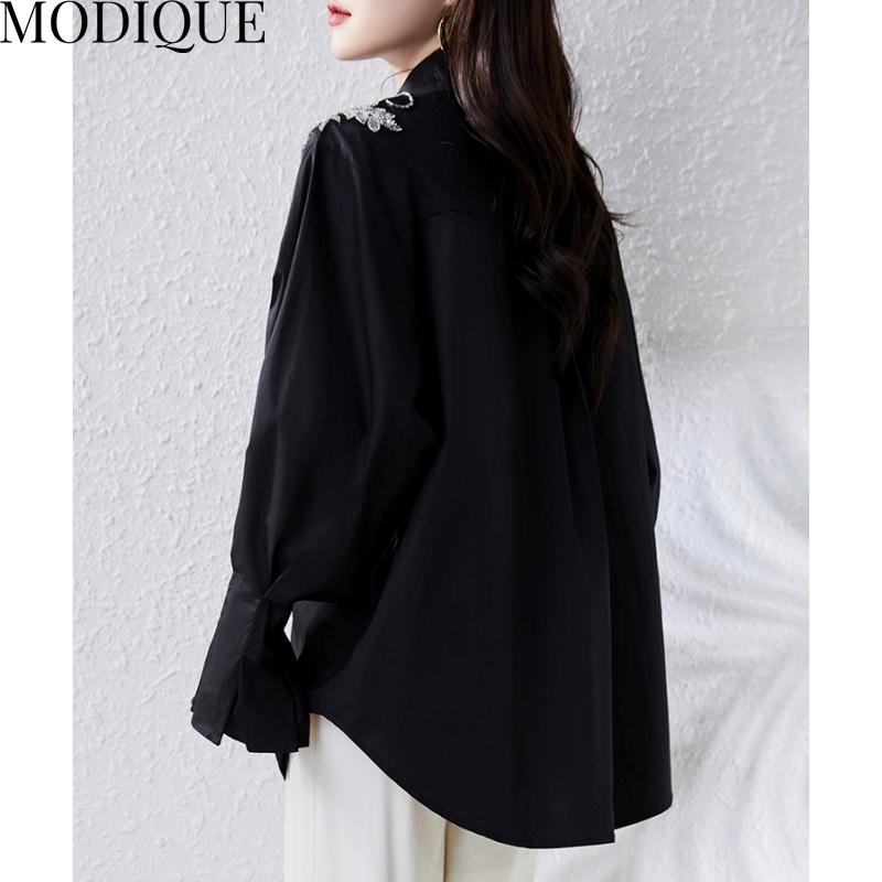 MODIQUE весна лето плюс размер новые женские свободные винтажные шифоновые блузки с цветочным принтом рубашки пальто женские повседневные оверсайз топ с длинными рукавами футболка