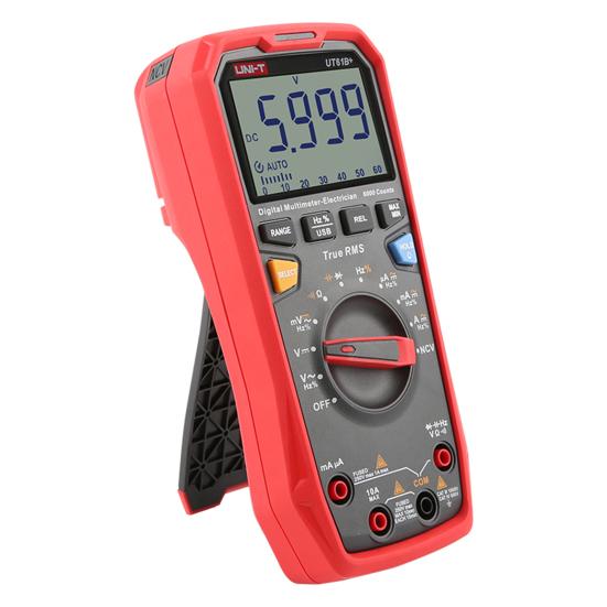 UT61B+ Digital Multimeter LCD Display Accurate Measurement Flame-Retardant ABS True RMS Voltage Current NCV Measuring Meter for Household Appliances