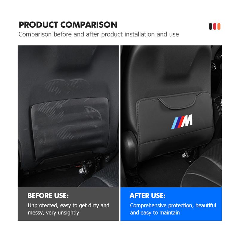 For BMW Car Seat Back Storage Rear Anti-Wear Backrest Anti-kick Pad E70 E91 E30 G30 E53 M3 M5 X6 X4 X7 E92 E93 X1 X3 X5 UD4